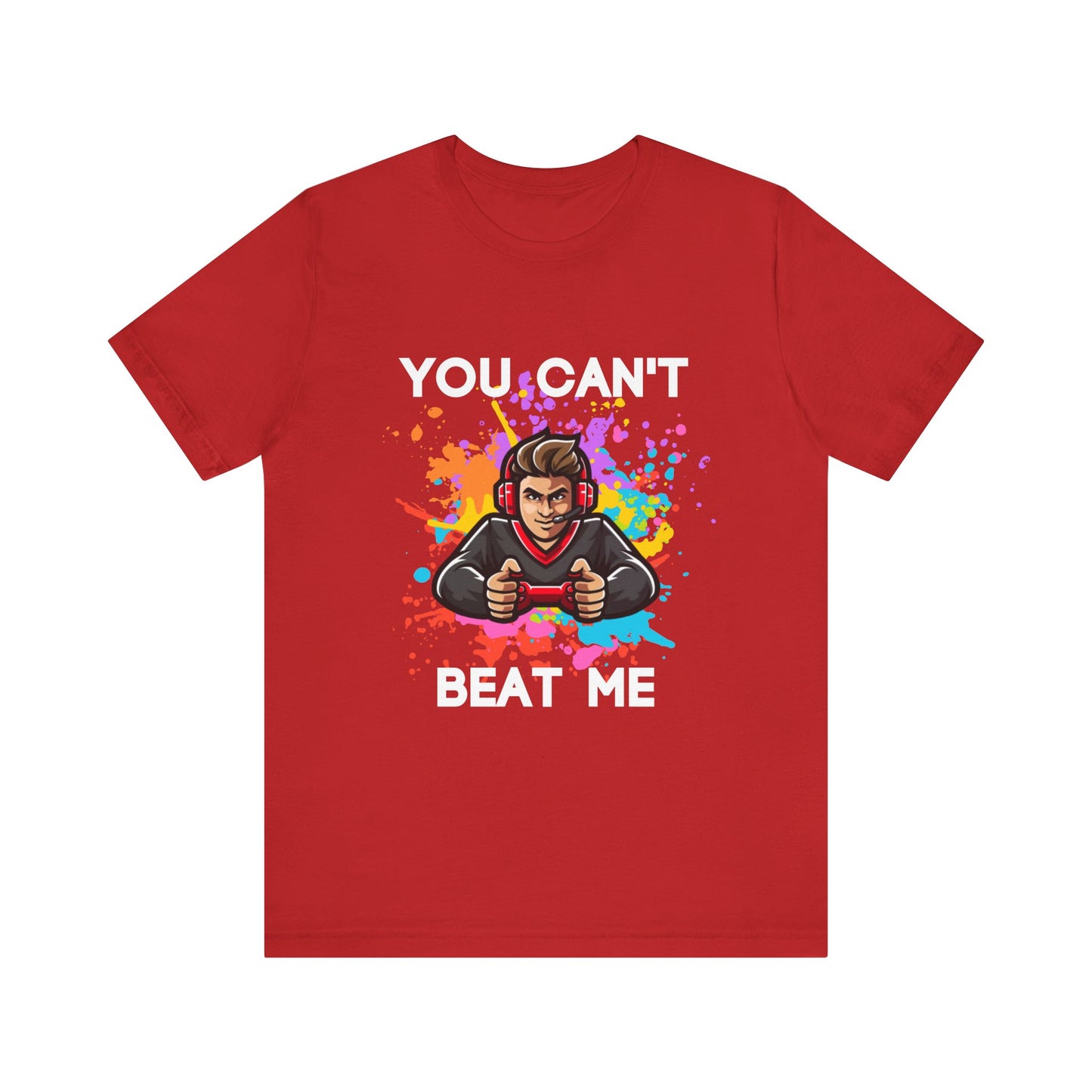 "You can't beat me" Gamer Men's Jersey Short Sleeve Tee