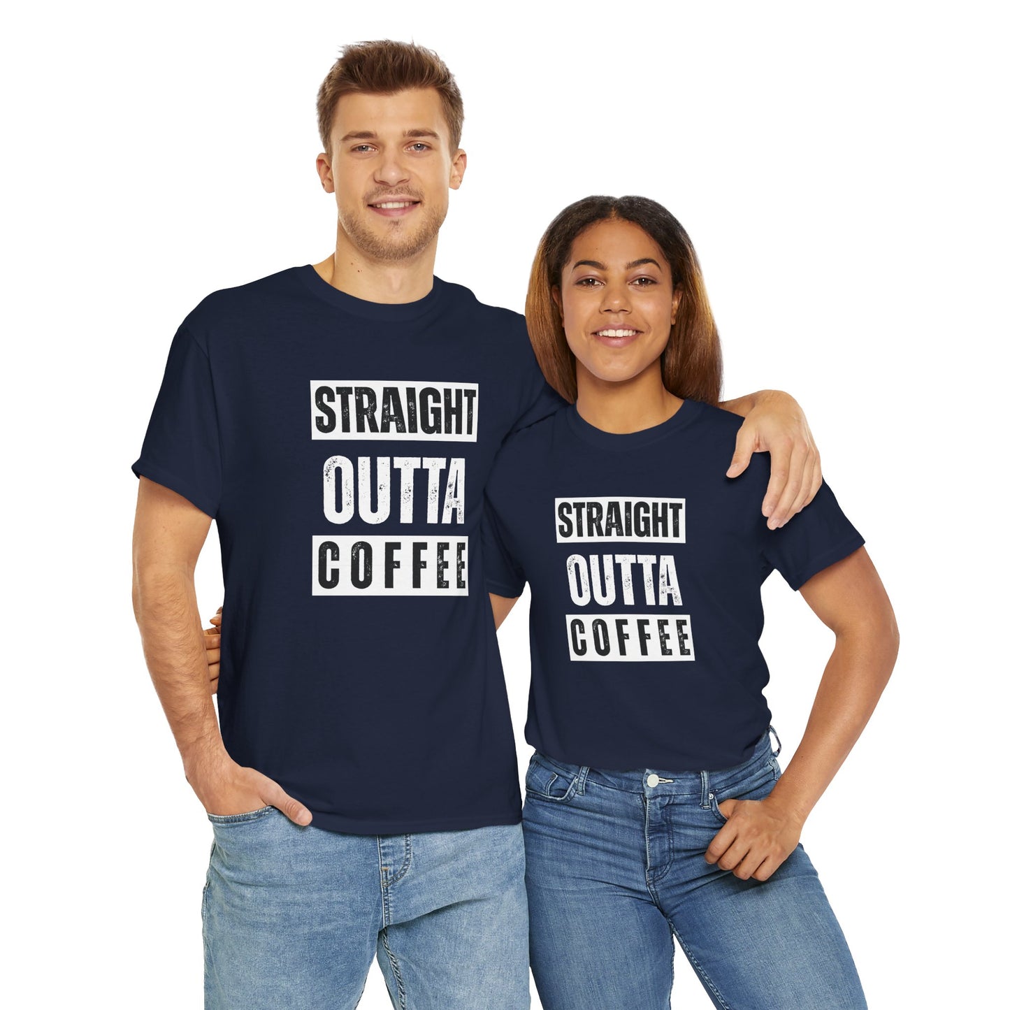 Straight Outta Coffee Unisex Heavy Cotton Tee