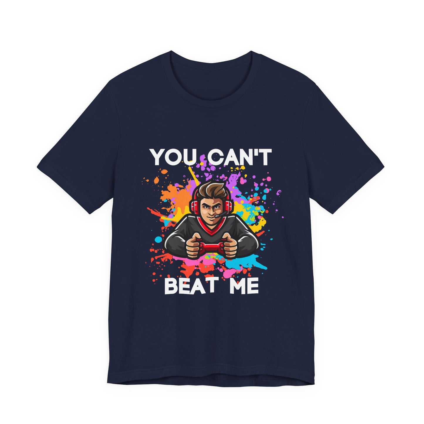 "You can't beat me" Gamer Men's Jersey Short Sleeve Tee