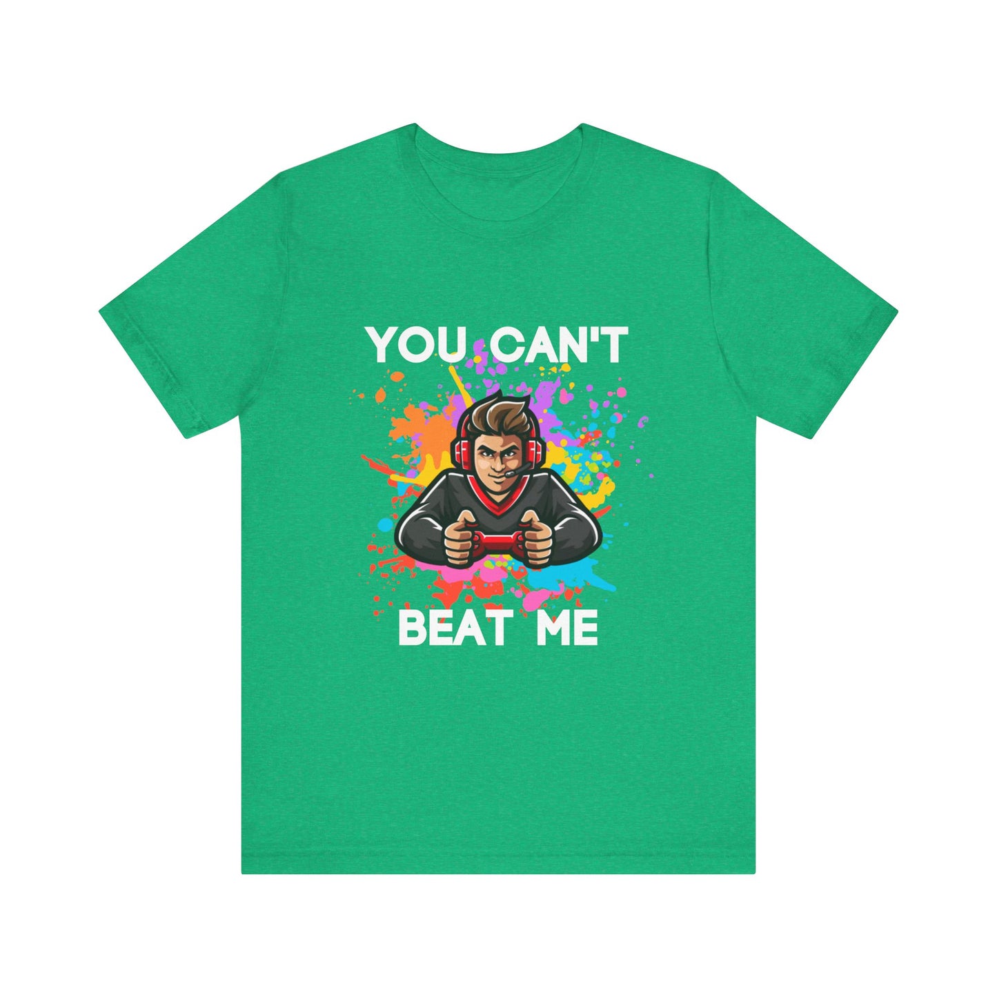 "You can't beat me" Gamer Men's Jersey Short Sleeve Tee