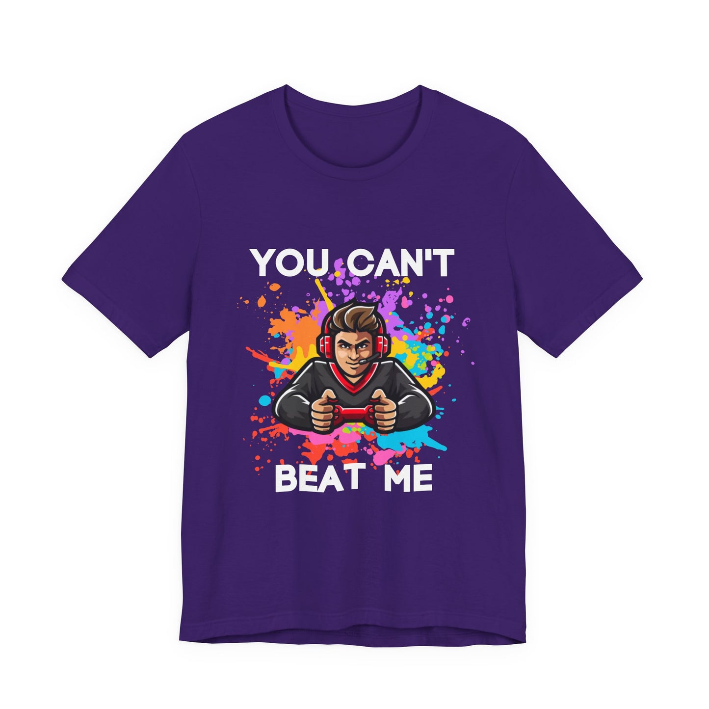 "You can't beat me" Gamer Men's Jersey Short Sleeve Tee