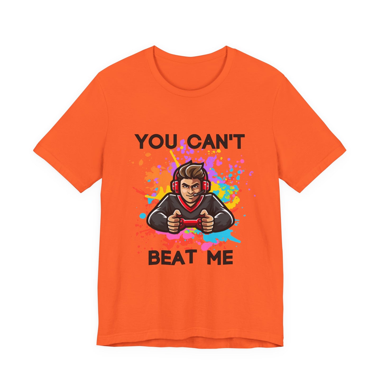 "You can't beat me" Gamer Men's Jersey Short Sleeve Tee
