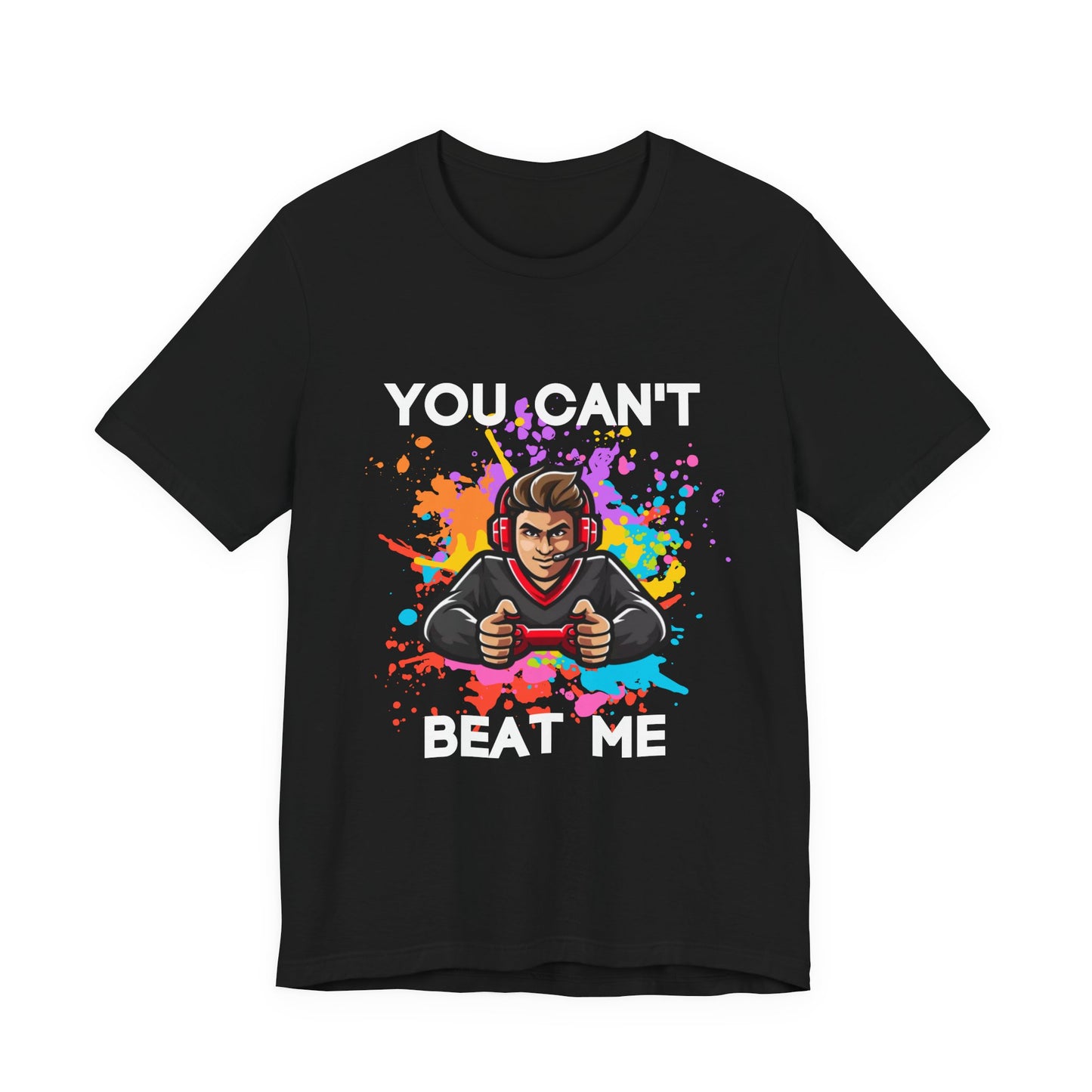 "You can't beat me" Gamer Men's Jersey Short Sleeve Tee