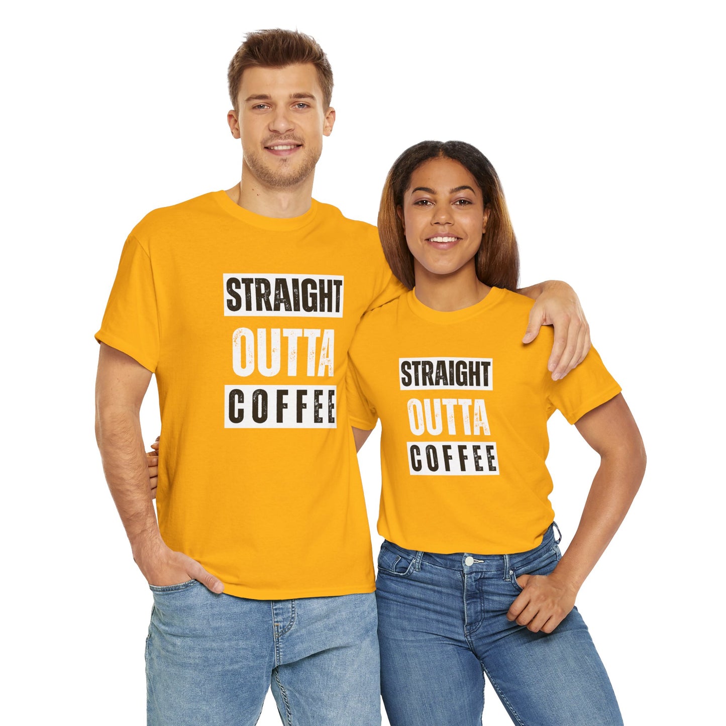 Straight Outta Coffee Unisex Heavy Cotton Tee