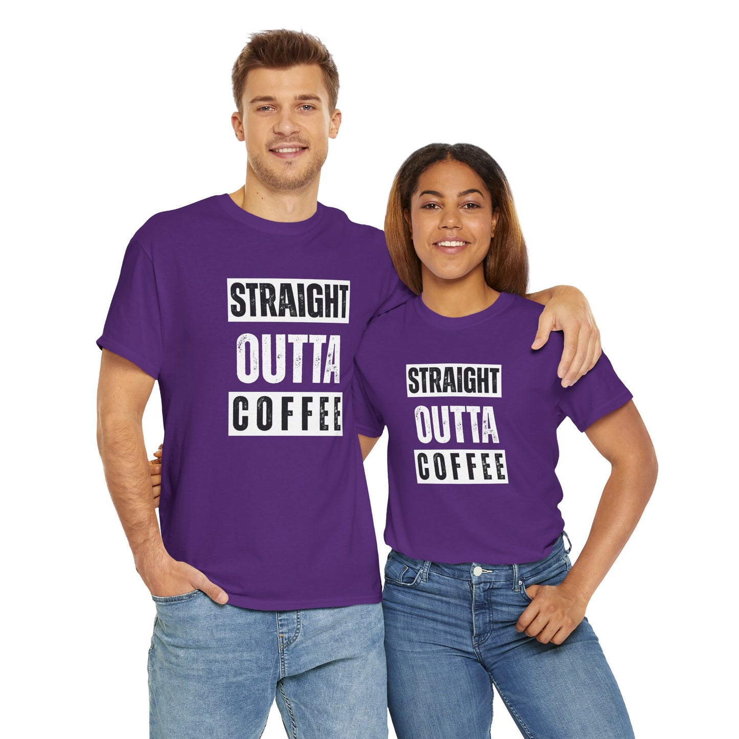 Straight Outta Coffee Unisex Heavy Cotton Tee