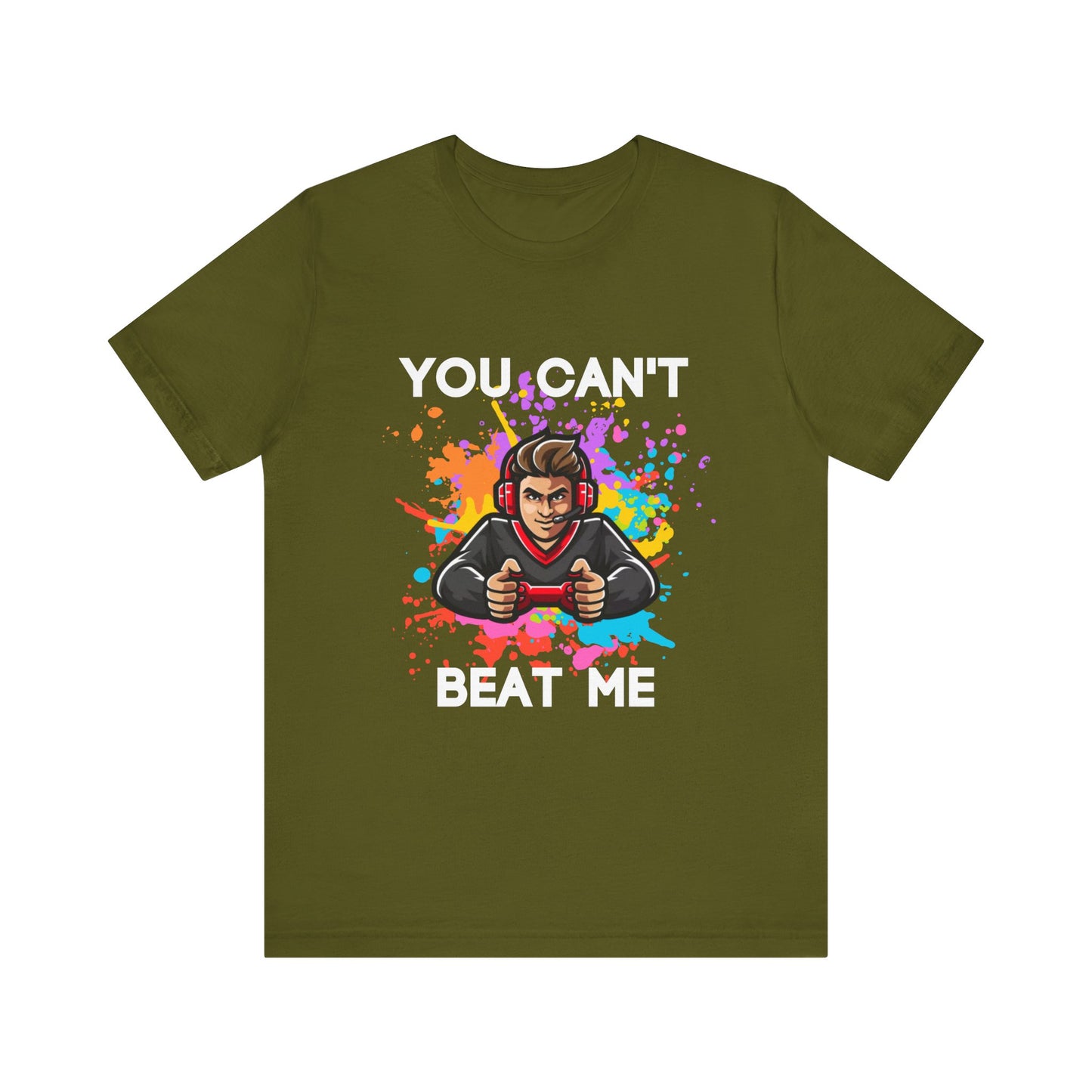 "You can't beat me" Gamer Men's Jersey Short Sleeve Tee