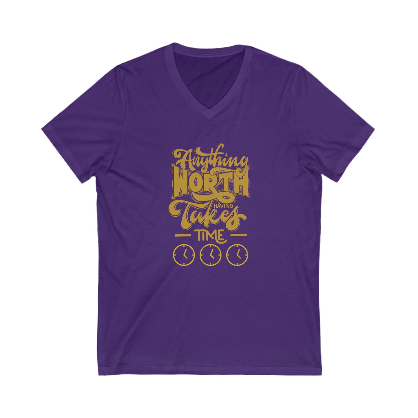 Worth Having - Unisex Jersey Short Sleeve V-Neck Tee