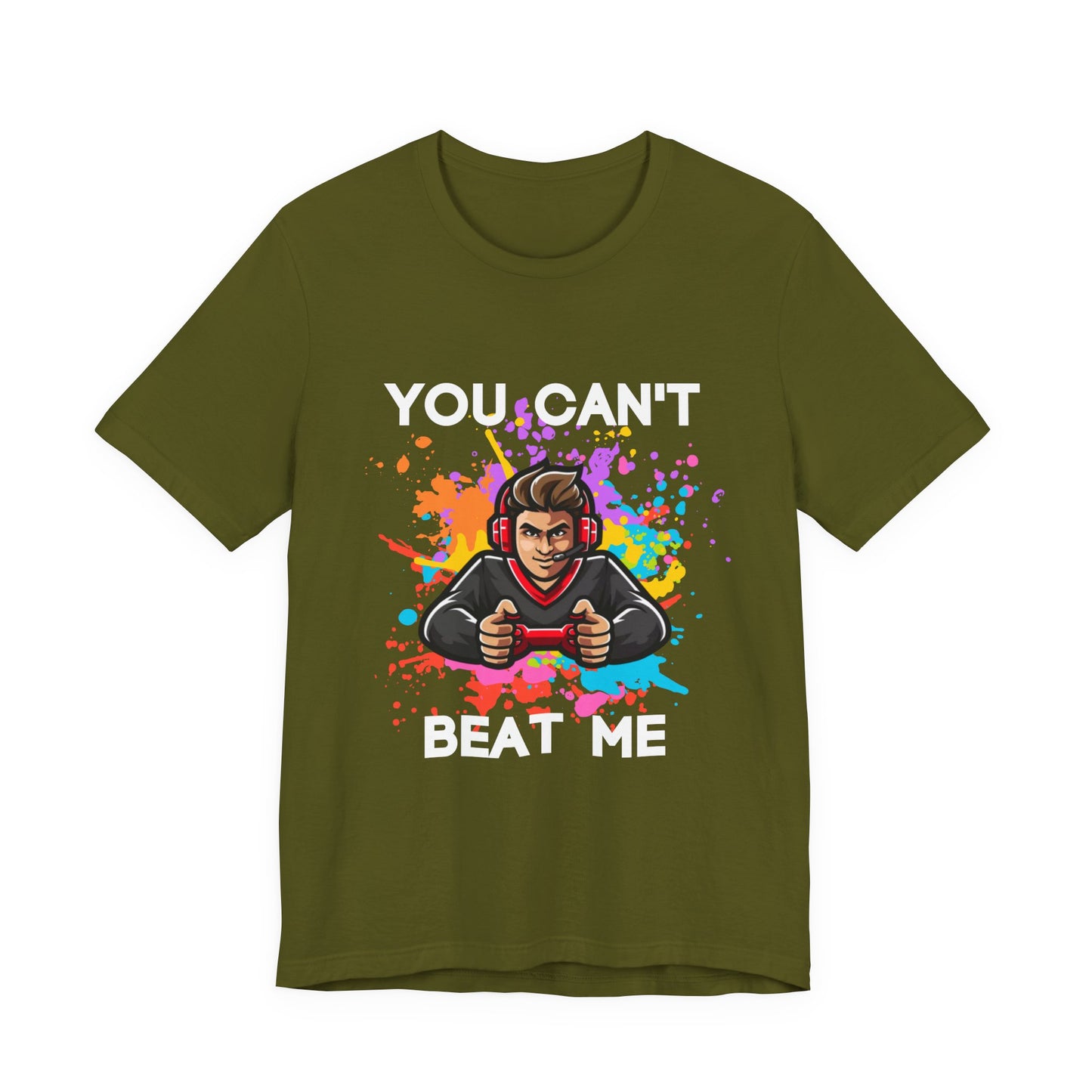 "You can't beat me" Gamer Men's Jersey Short Sleeve Tee