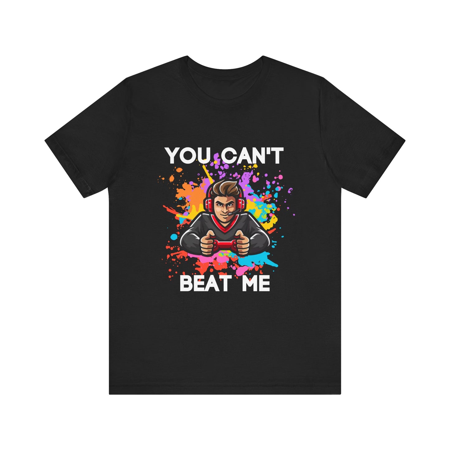"You can't beat me" Gamer Men's Jersey Short Sleeve Tee