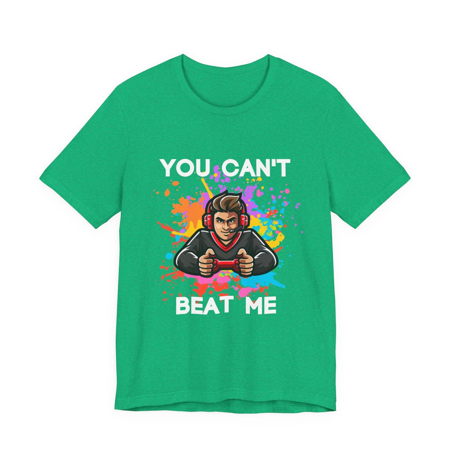 "You can't beat me" Gamer Men's Jersey Short Sleeve Tee