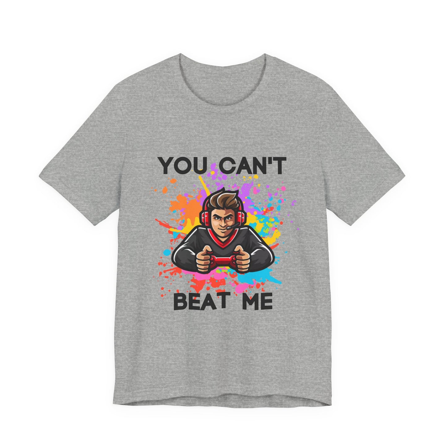 "You can't beat me" Gamer Men's Jersey Short Sleeve Tee