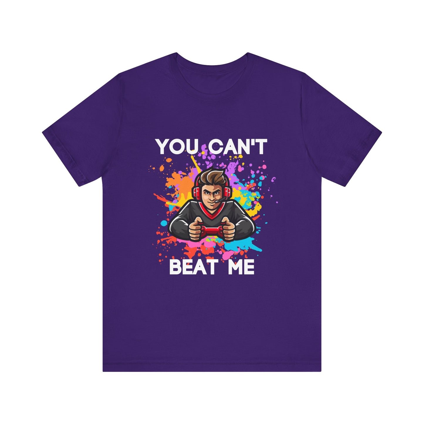 "You can't beat me" Gamer Men's Jersey Short Sleeve Tee