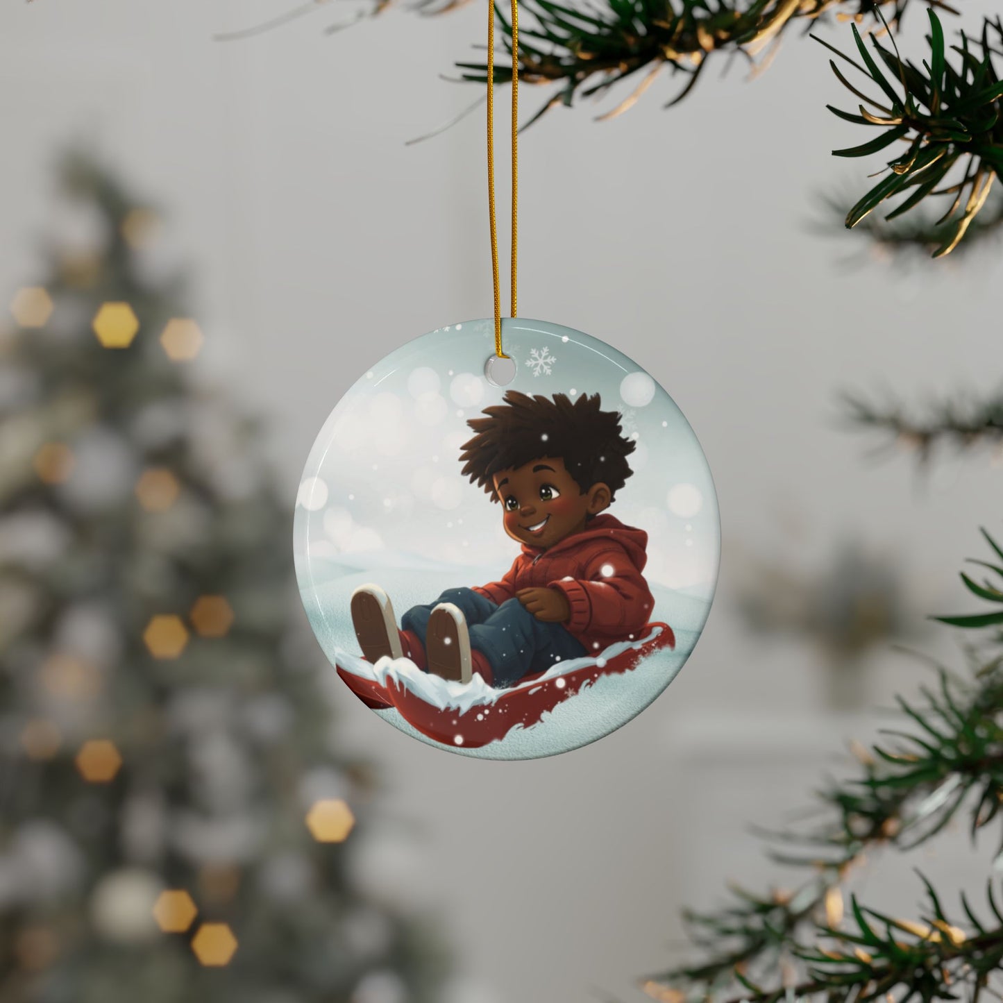 Let's Sled - Premium Ornament