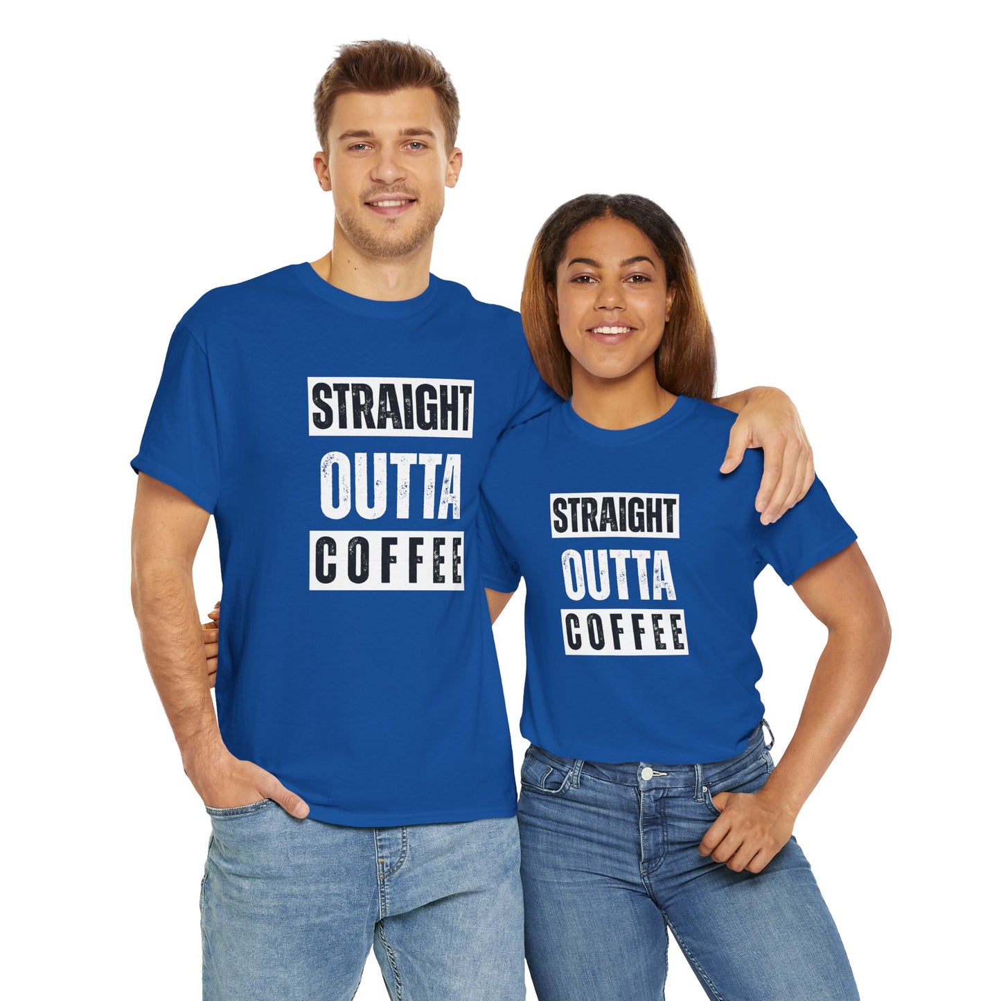 Straight Outta Coffee Unisex Heavy Cotton Tee