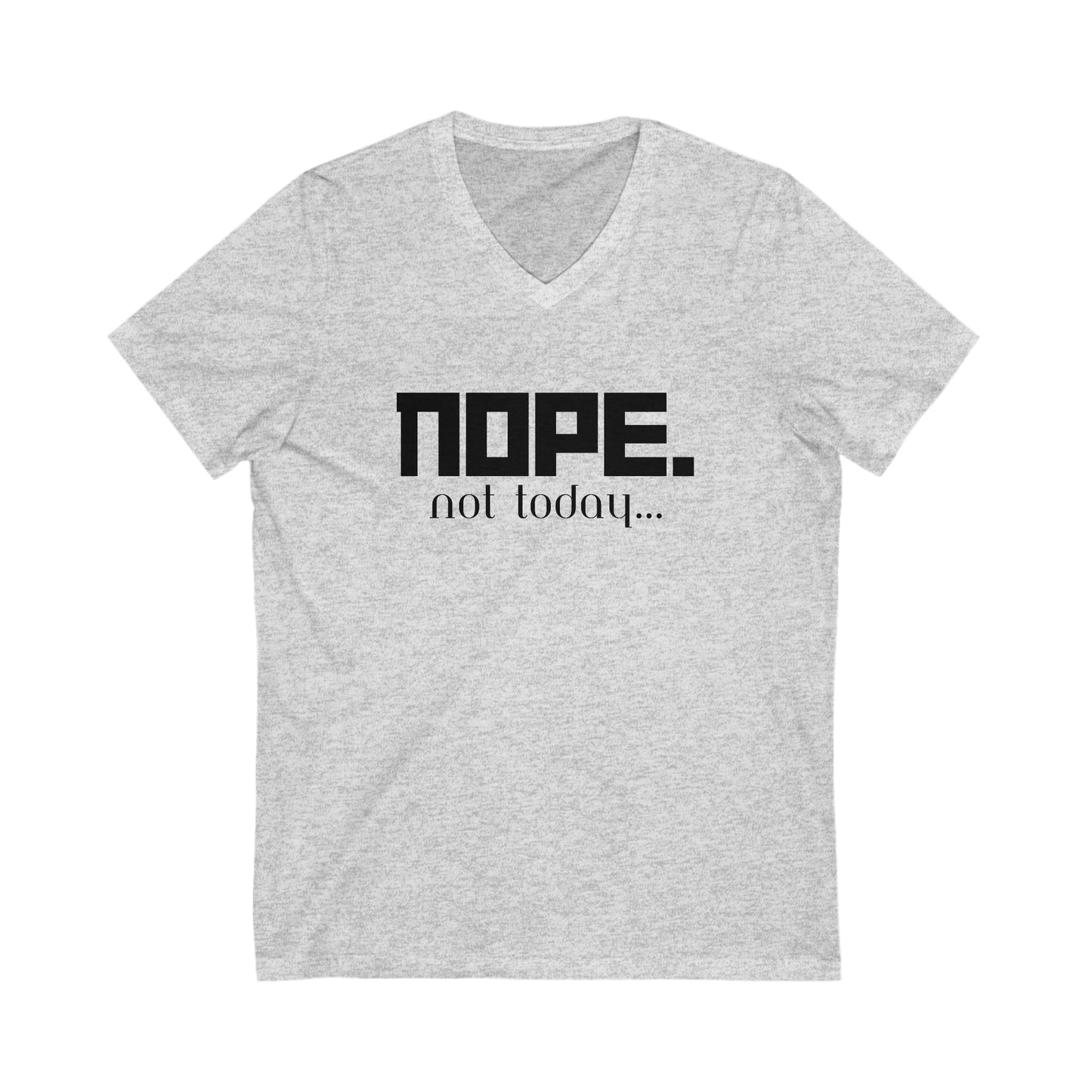 Nope Jersey Short Sleeve V-Neck Tee