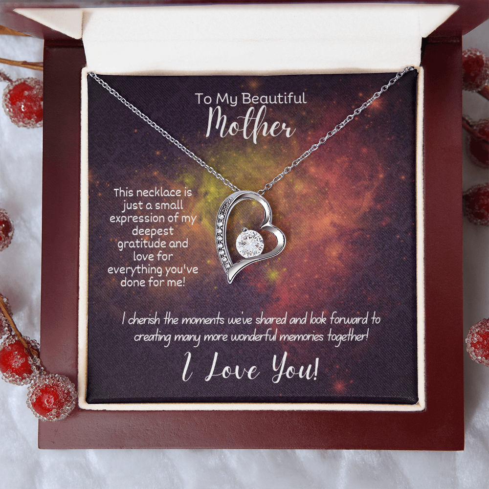 To My Beautiful Mother - Forever Love Necklace