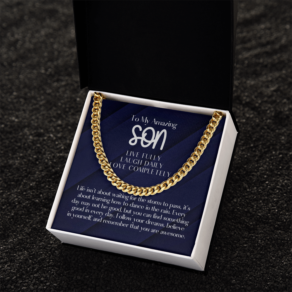 To My Amazing Son - Cuban Link Chain