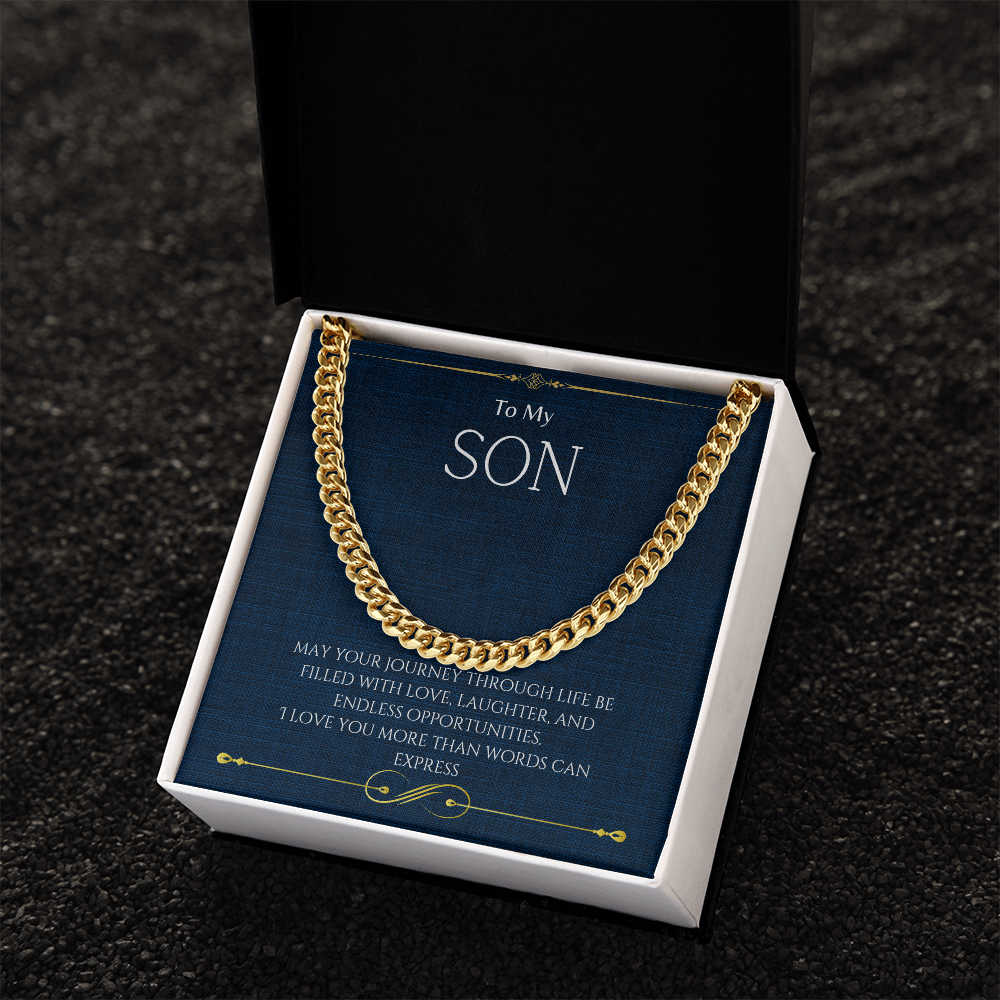 To My Son - Cuban Link Chain