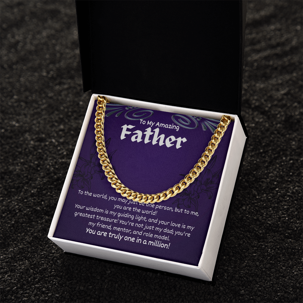 To My Amazing Father - Cuban Link Chain