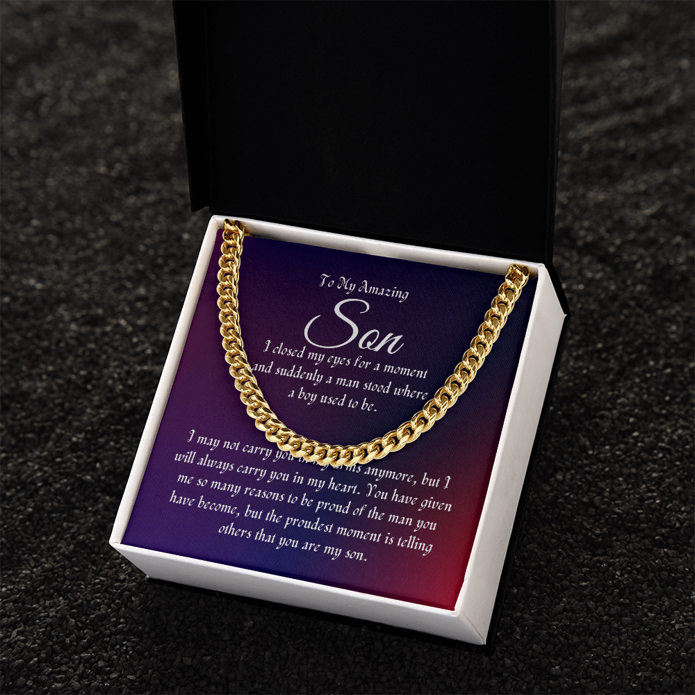 To My Amazing Son - Cuban Link Chain