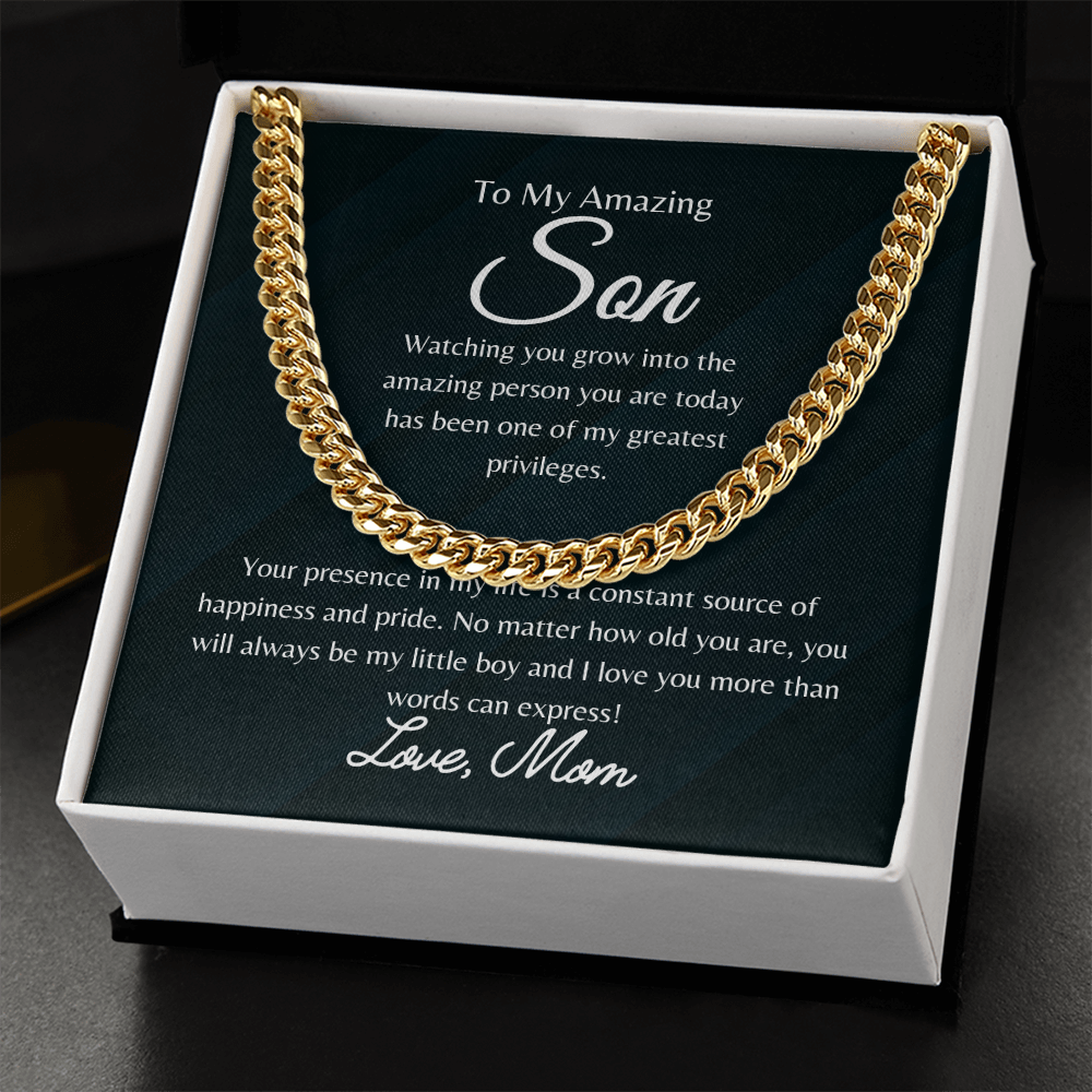 To My Amazing Son - Cuban Link Chain