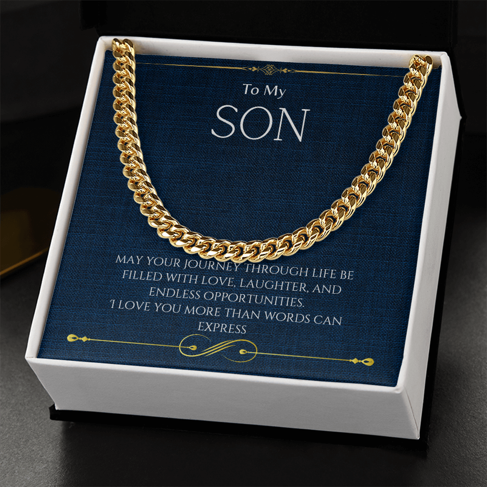 To My Son - Cuban Link Chain