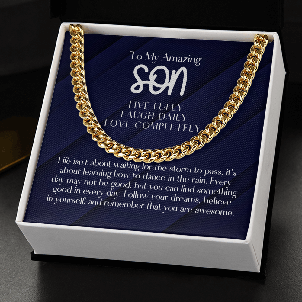 To My Amazing Son - Cuban Link Chain