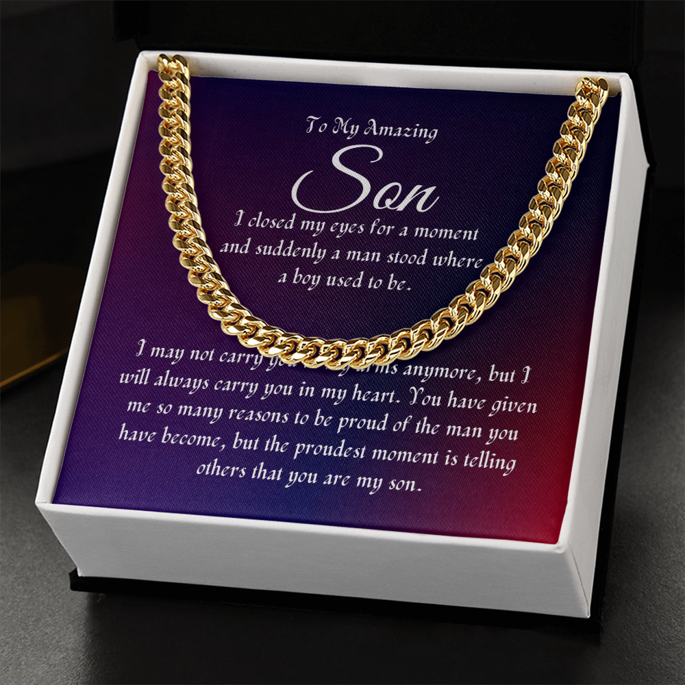 To My Amazing Son - Cuban Link Chain