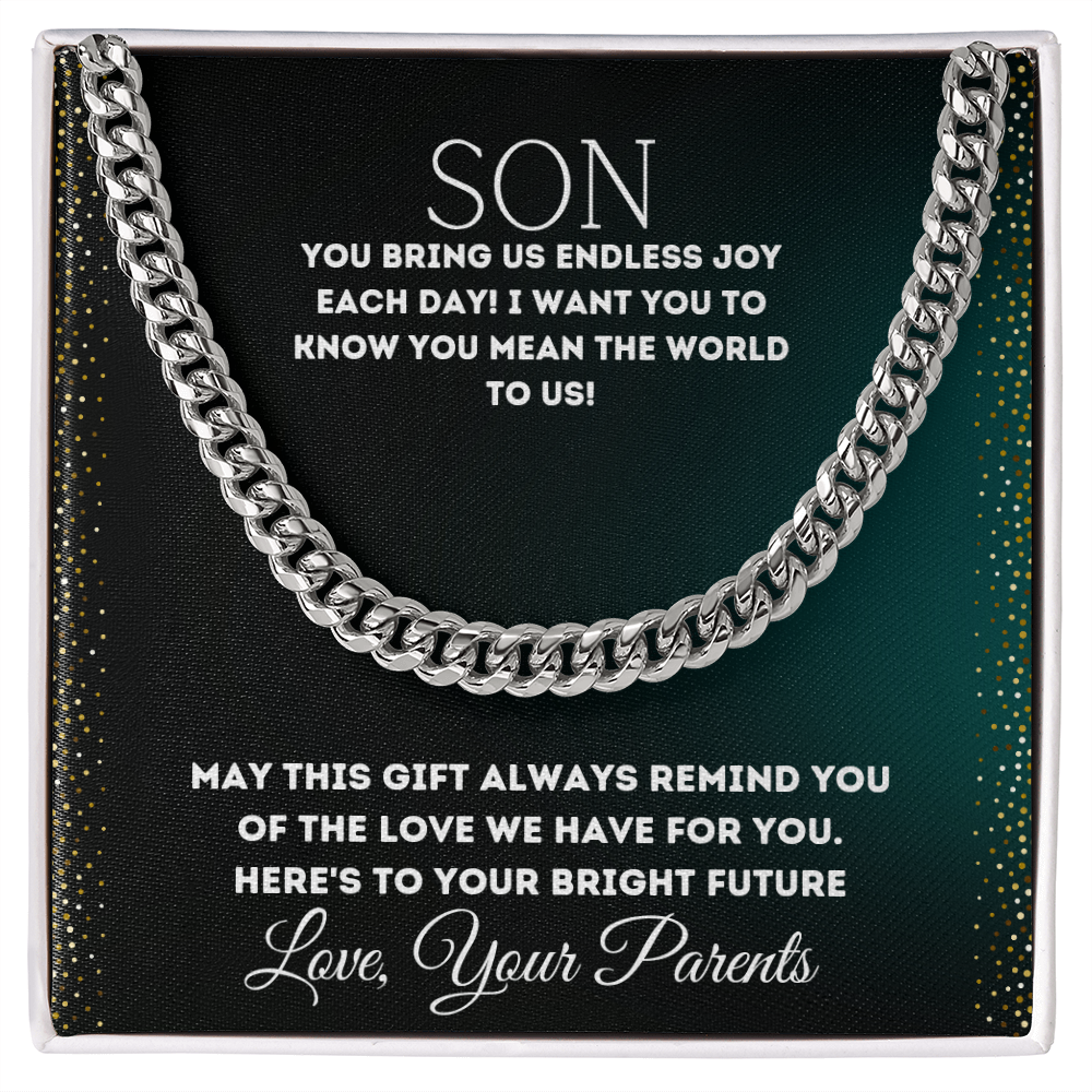 To My Son - Cuban Link Chain