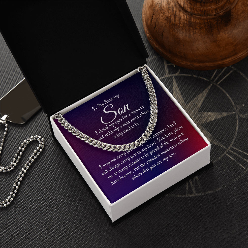 To My Amazing Son - Cuban Link Chain