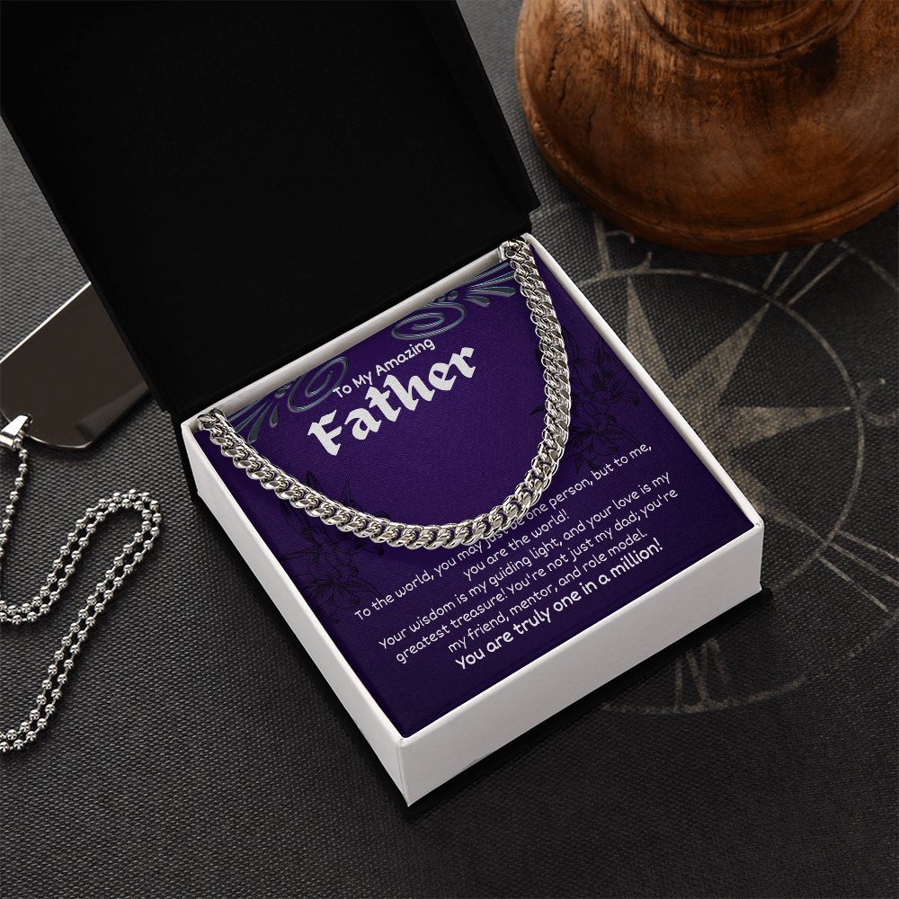 To My Amazing Father - Cuban Link Chain