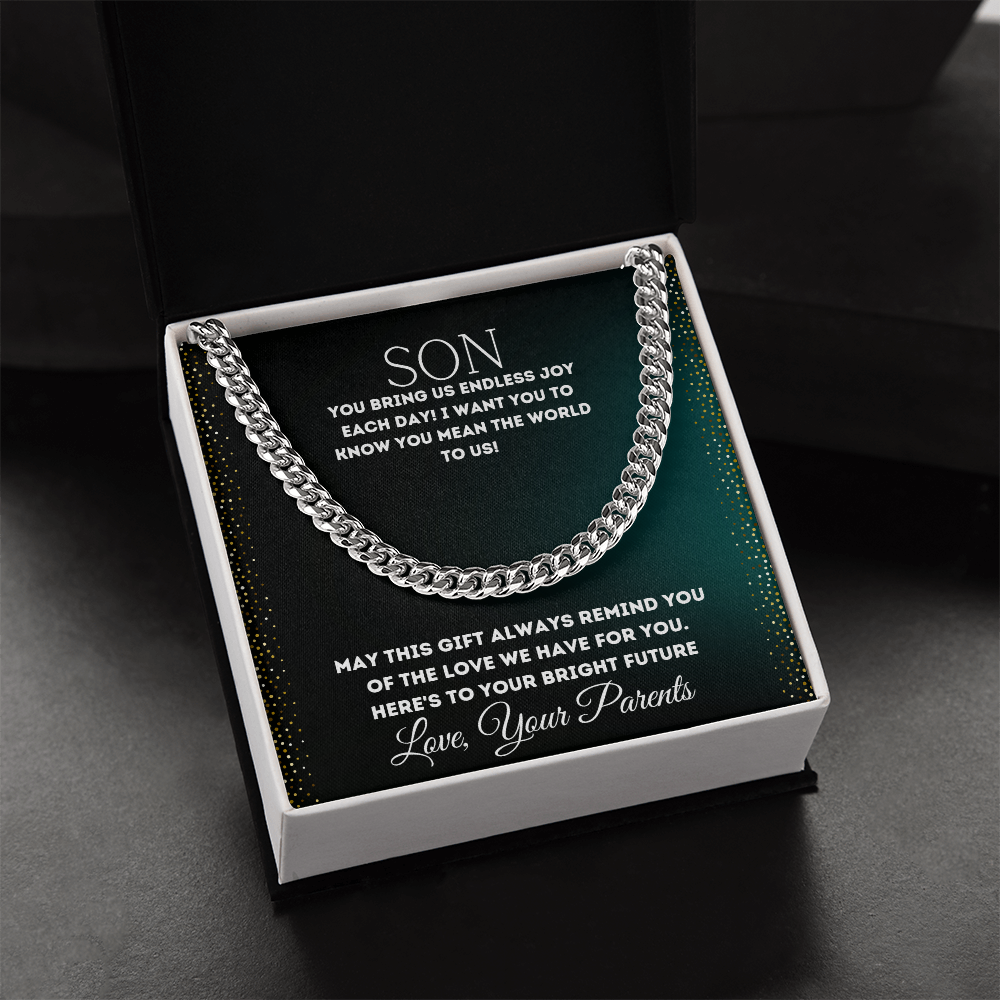 To My Son - Cuban Link Chain