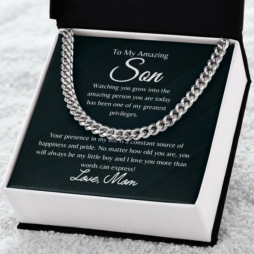 To My Amazing Son - Cuban Link Chain