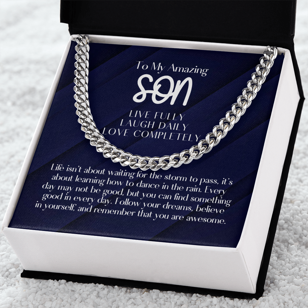 To My Amazing Son - Cuban Link Chain