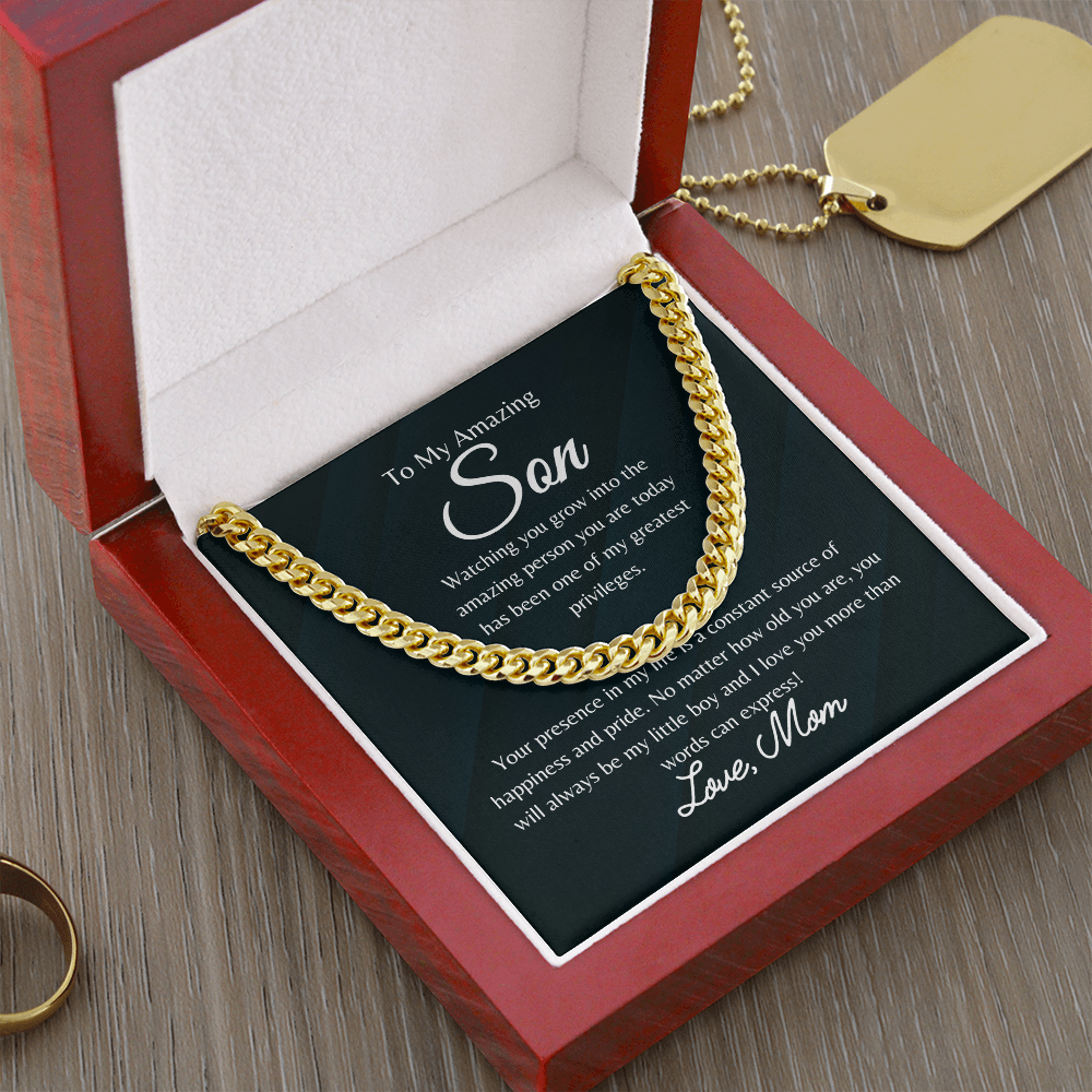 To My Amazing Son - Cuban Link Chain