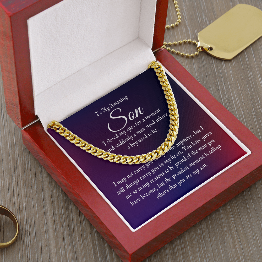 To My Amazing Son - Cuban Link Chain