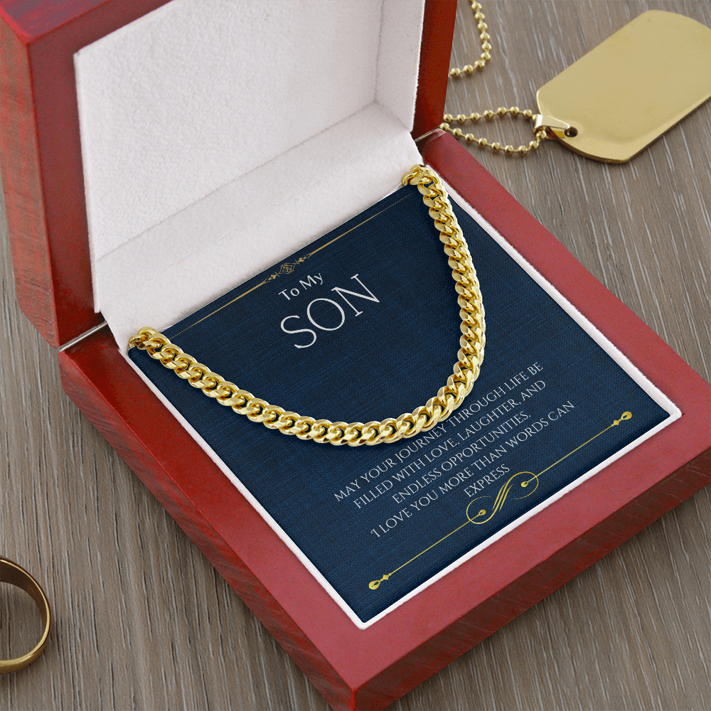 To My Son - Cuban Link Chain