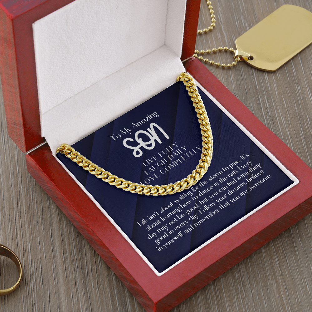 To My Amazing Son - Cuban Link Chain
