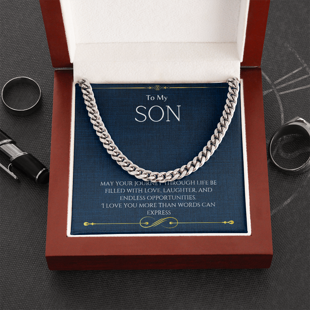 To My Son - Cuban Link Chain