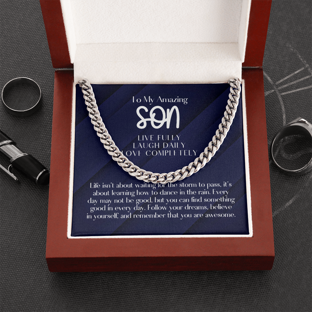 To My Amazing Son - Cuban Link Chain