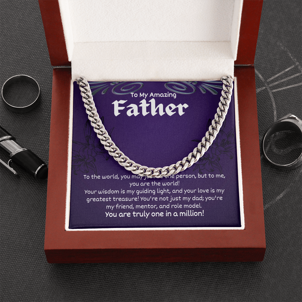 To My Amazing Father - Cuban Link Chain