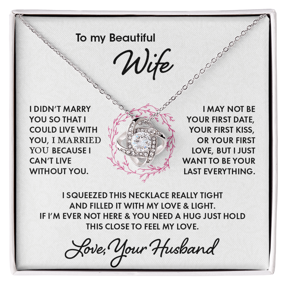 To My Wife - Love Knot Necklace