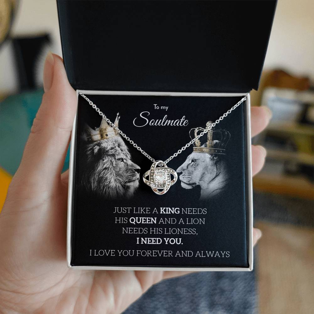 To My Soulmate - Love Knot Necklace