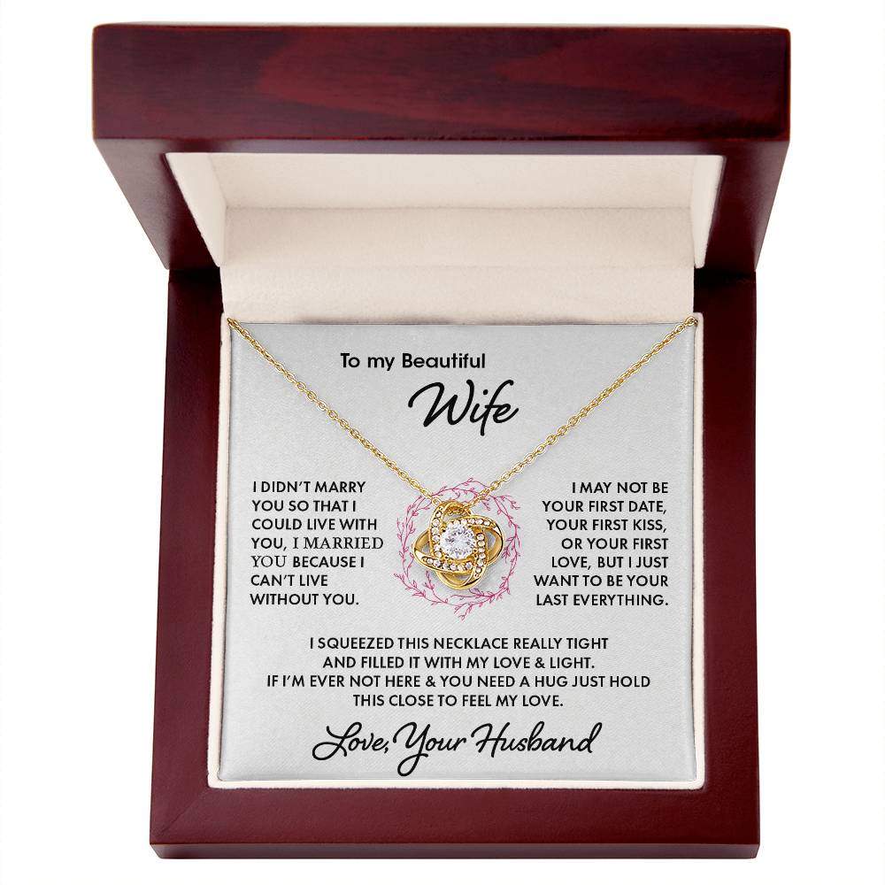 To My Wife - Love Knot Necklace