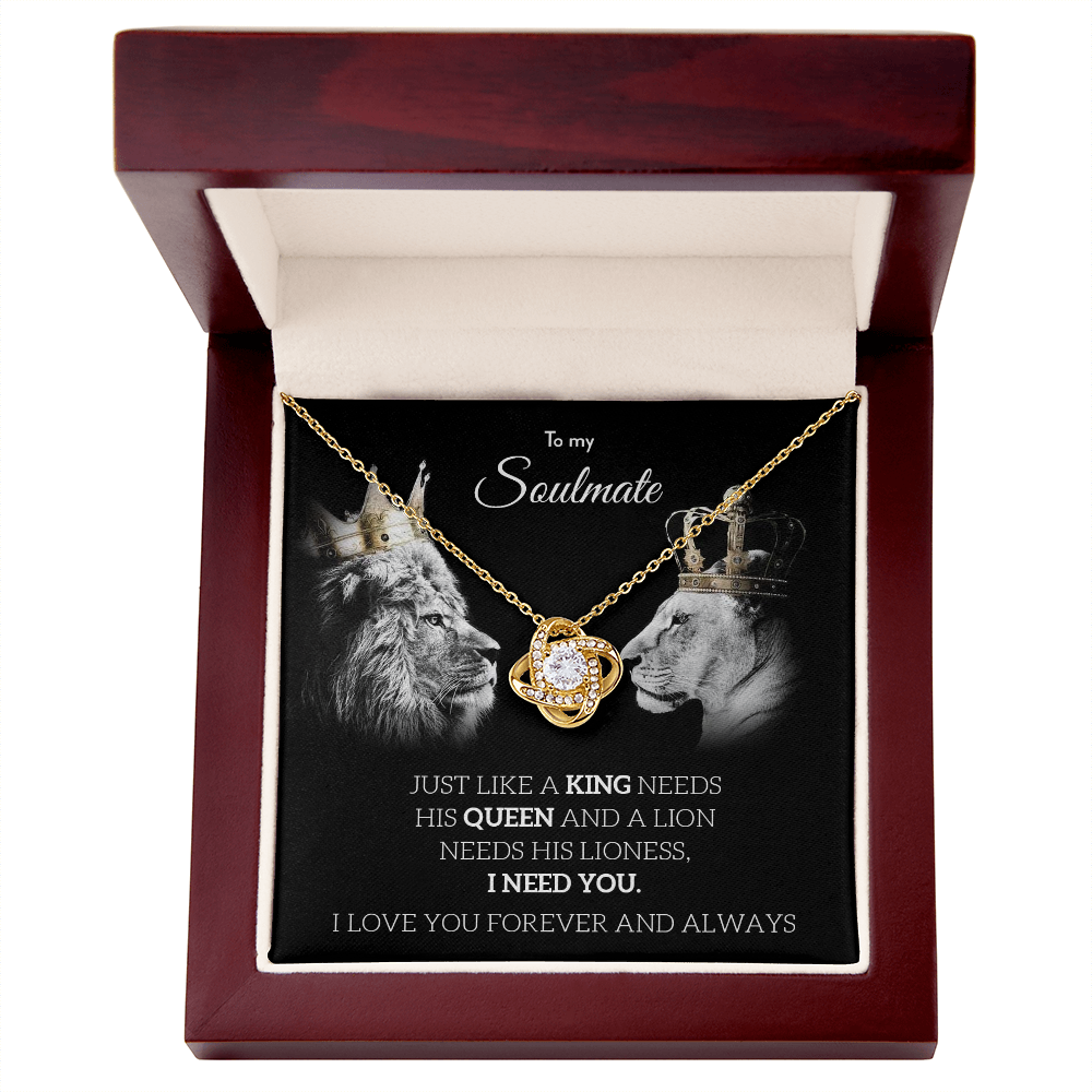 To My Soulmate - Love Knot Necklace