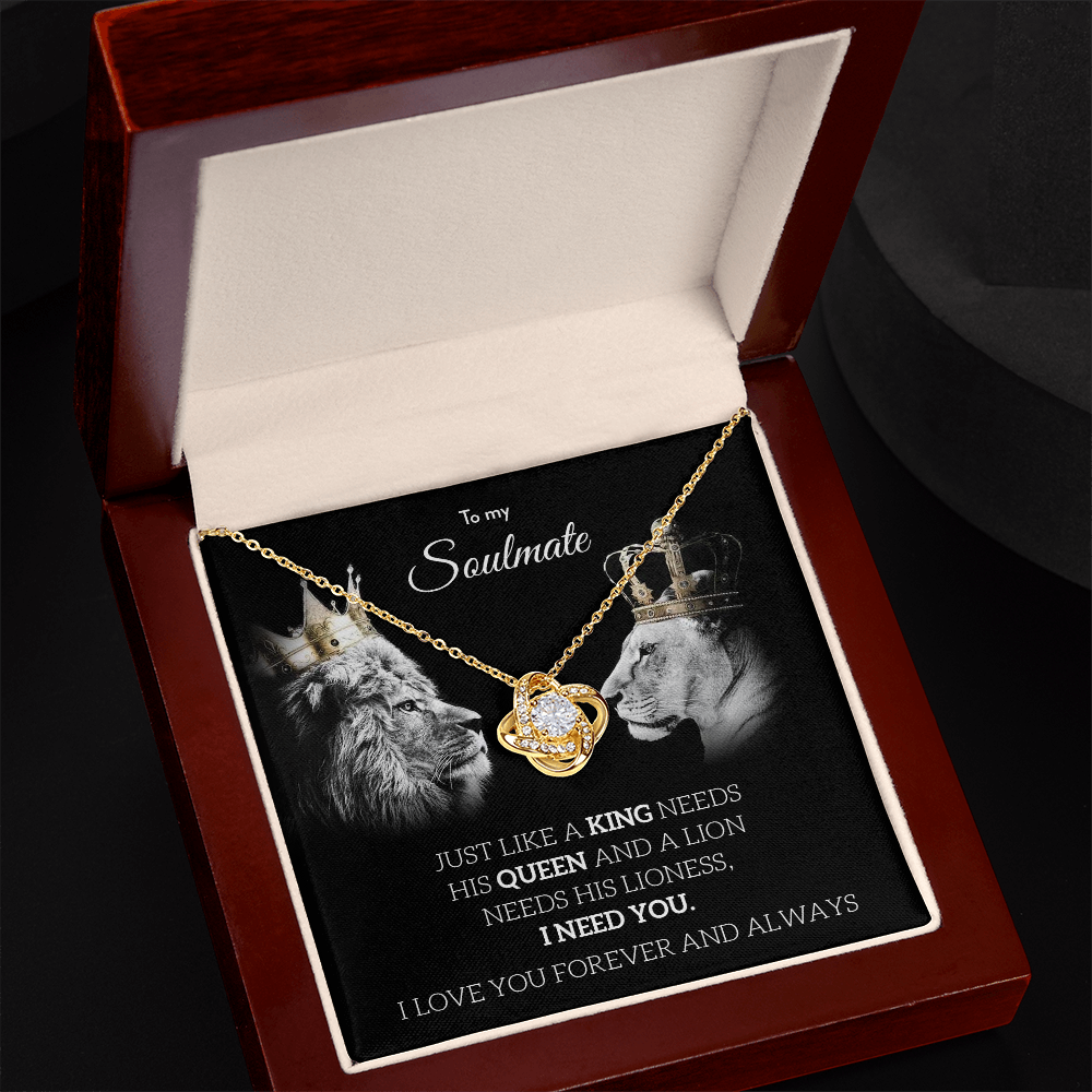 To My Soulmate - Love Knot Necklace