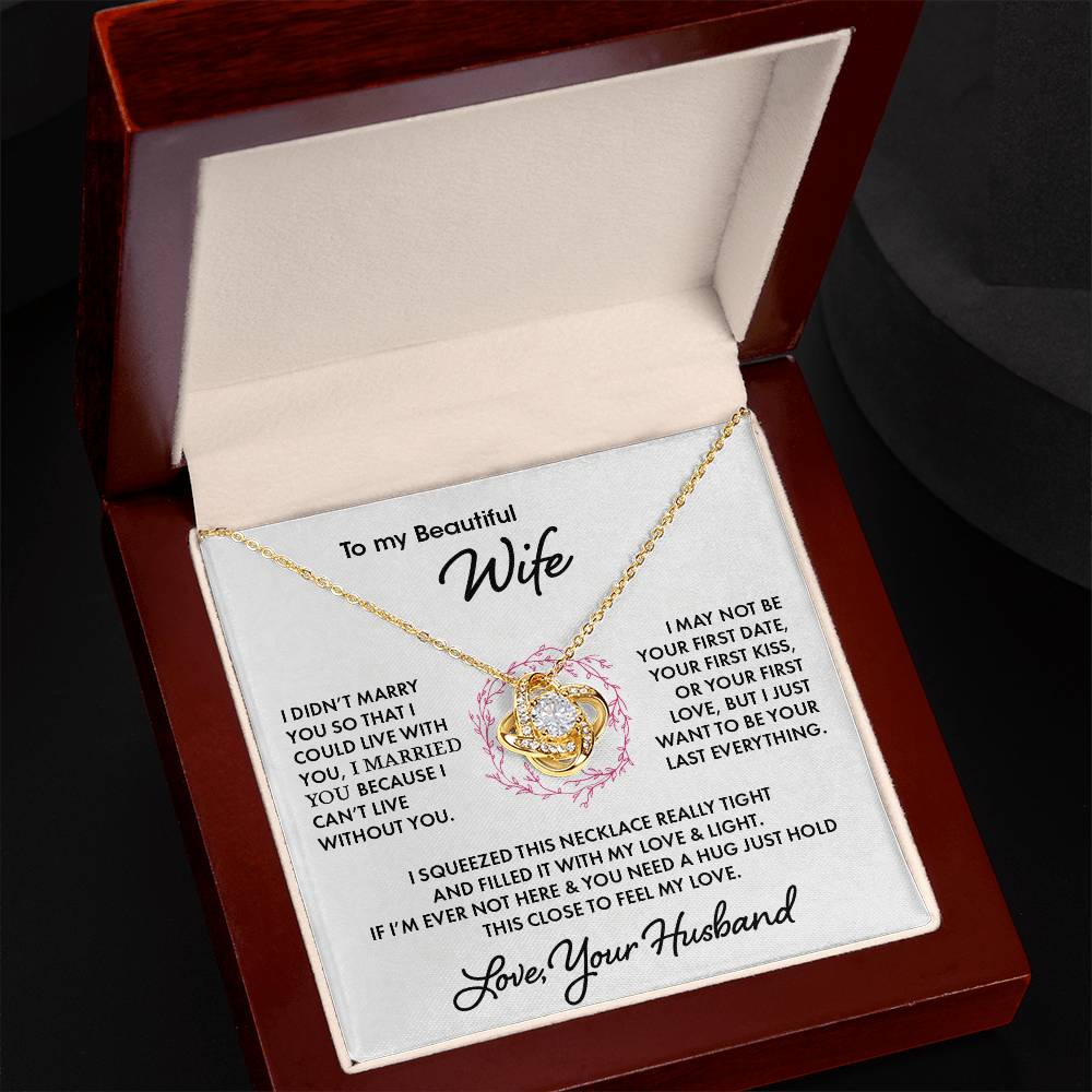 To My Wife - Love Knot Necklace