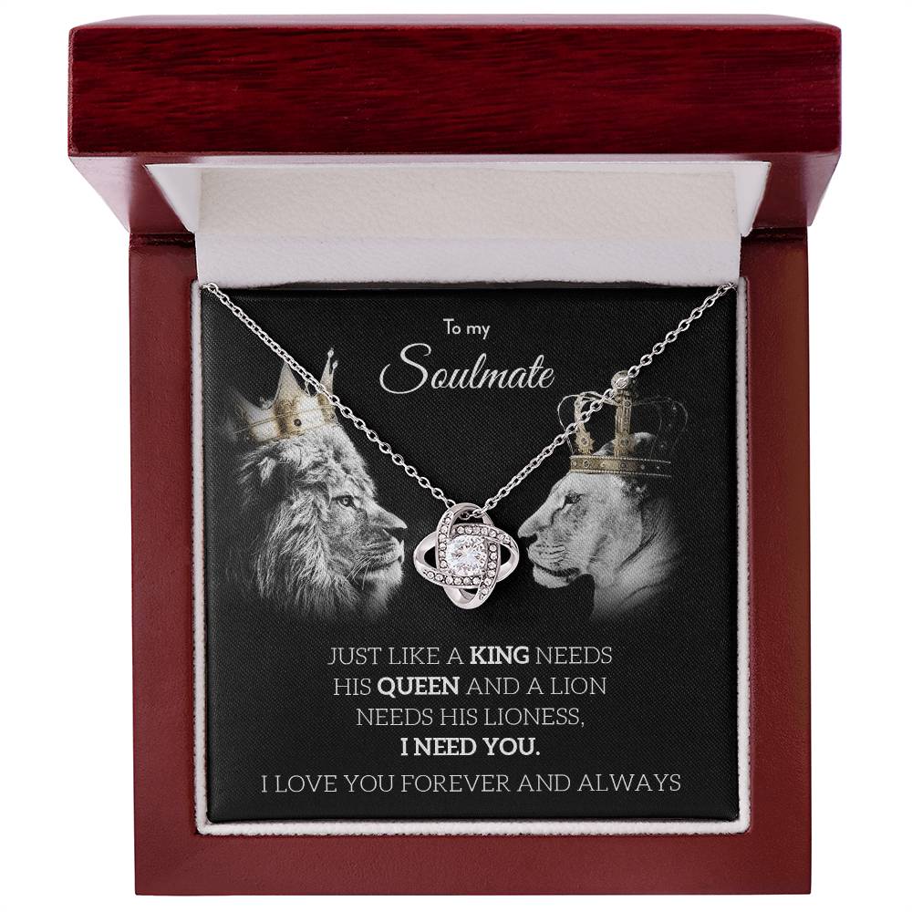 To My Soulmate - Love Knot Necklace