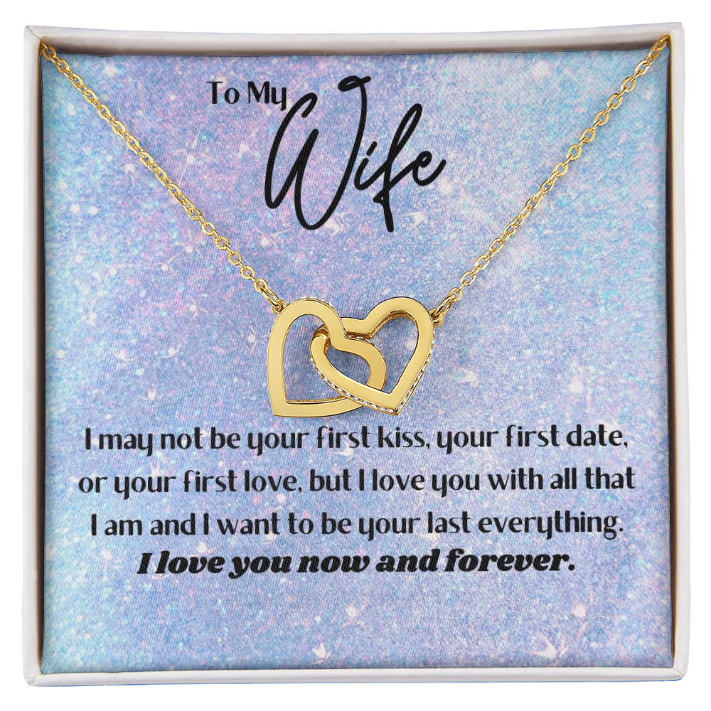 To My Wife - Interlocking Hearts Necklace