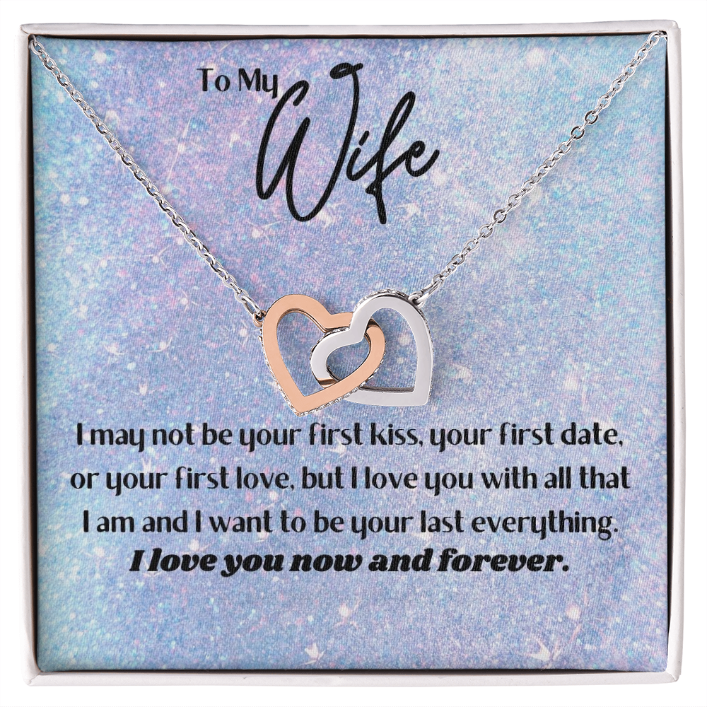 To My Wife - Interlocking Hearts Necklace